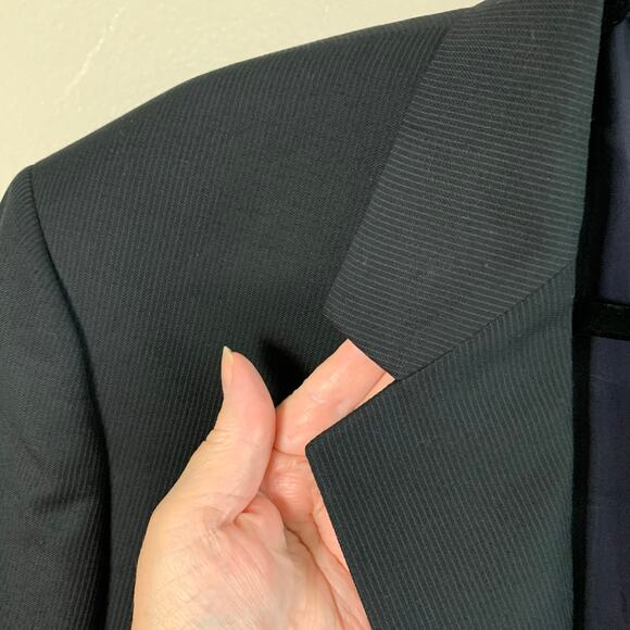 Jos A Bank Sz 44L/39L Signature Fit Wool Suit w/ Sport Blazer Jacket Black Cuffs - Picture 3 of 14